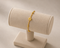 Bracelet Doré Perles & Fleur