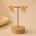 Boucles d'oreilles Fleur Dorée